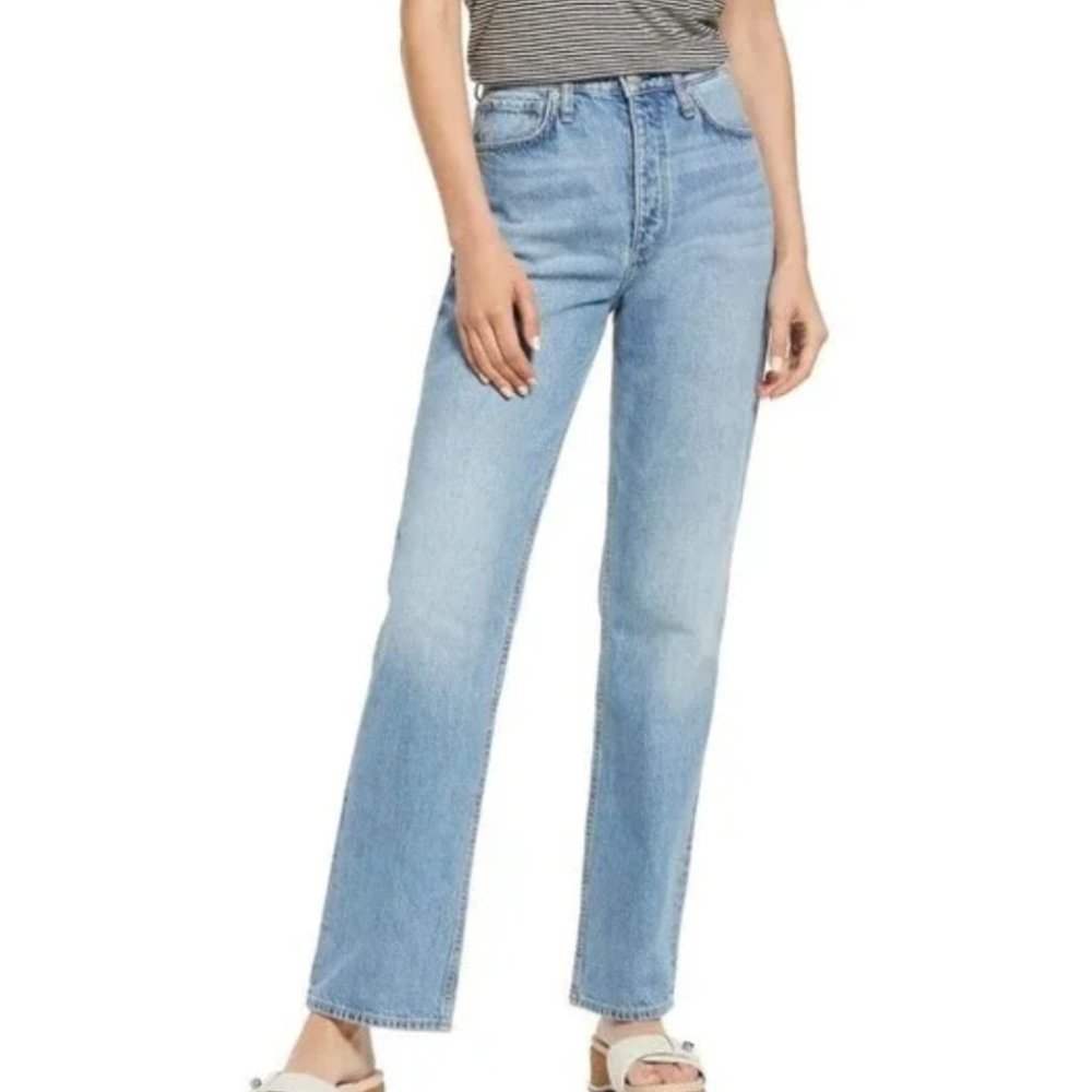 Rag & Bone Lucy Alex High Rise Light Wash Nonstretch Straight Jeans (NWT)